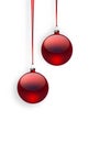 Red Christmas baubles