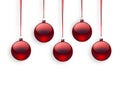 Red Christmas baubles