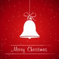 Red christmas bell frame Royalty Free Stock Photo