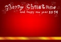 Red christmas board with ribbon vector