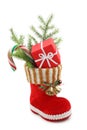 Red Christmas boot Royalty Free Stock Photo