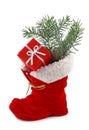 Red Christmas boot Royalty Free Stock Photo