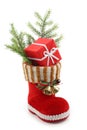 Red Christmas boot Royalty Free Stock Photo