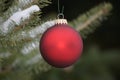 Red Christmas Bulb. Royalty Free Stock Photo