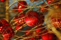 Red christmas bulbs Royalty Free Stock Photo