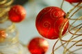 Red christmas bulbs Royalty Free Stock Photo