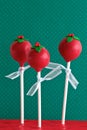 Red Christmas Cake Pops Royalty Free Stock Photo