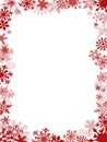 Red Christmas card frame Royalty Free Stock Photo