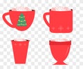 Christmas coffee mugs. Royalty Free Stock Photo