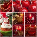 Red christmas collage