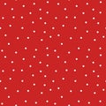 Red Christmas dotted pattern with white dots Royalty Free Stock Photo