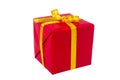 Red christmas gift box Royalty Free Stock Photo