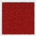 Red Christmas Glitter Pattern Texture with Fluffy White Frame Royalty Free Stock Photo