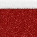 Red Christmas Glitter Pattern Texture with Fluffy White Frame Royalty Free Stock Photo