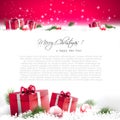 Red Christmas greeting card