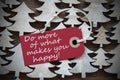 Red Christmas Label Do More What Makes You Happy