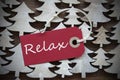 Red Christmas Label With Relax