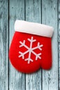 Red christmas mitten