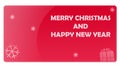 Red Christmas New Year Gift Card Royalty Free Stock Photo