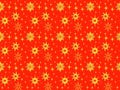 Red Christmas and New Year seamless pattern with golden snowflakes Royalty Free Stock Photo