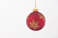 Red Christmas Ornament Isolated Royalty Free Stock Photo