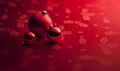 Red Christmas Ornaments Banner Background Royalty Free Stock Photo