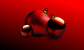 Red Christmas Ornaments Banner Background Royalty Free Stock Photo