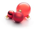 Red Christmas Ornaments Isolated Royalty Free Stock Photo