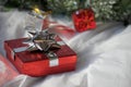 Red Christmas Present Royalty Free Stock Photo