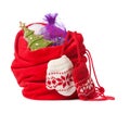 Red christmas sack isolated Royalty Free Stock Photo