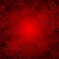 Red Christmas Snowflake Background