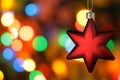 Red Christmas star Royalty Free Stock Photo