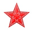 Red Christmas Star Ornament Royalty Free Stock Photo