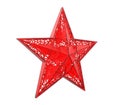 Red Christmas Star Ornament Royalty Free Stock Photo