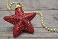 Red Christmas star Royalty Free Stock Photo