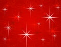 Red Christmas Stars Background Royalty Free Stock Photo