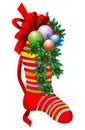 Red Christmas Striped Stocking