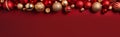 Red Christmas theme poster, copy space Royalty Free Stock Photo