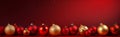 Red Christmas theme poster, copy space Royalty Free Stock Photo