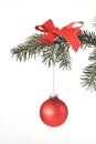 Red christmas tree ball