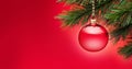 Red Christmas Tree Banner Background Banner
