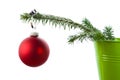 Red Christmas tree bauble Royalty Free Stock Photo