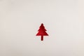 Red Christmas tree icon Royalty Free Stock Photo