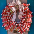 Red Christmas Wreath, Shotgun Shells, Wisconsin Badgers