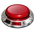 Red chrome button Royalty Free Stock Photo