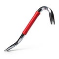 Red and Chrome Crowbar Tool on a White Background pry bar hand tool Royalty Free Stock Photo