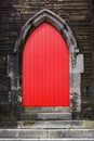 Red church door Royalty Free Stock Photo