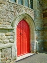 The red church doorway