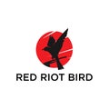 Red Riot Bird in Red Circle