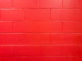 Red Cinder Block Wall Background Royalty Free Stock Photo